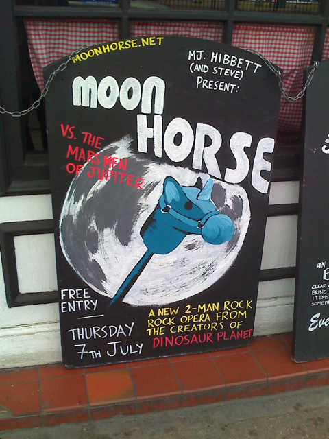 The Moon Horse poster hand drawn in CHALK!