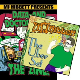 Zine cover with The Uberset album